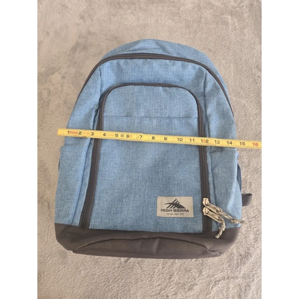 New Without Tags High Sierra Blue Backpack 3 Compartments 2 Side Water Holders